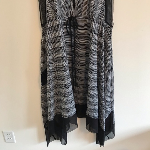 BCBG MaxAzria | Asymmetrical Striped A-Line Dress - Picture 4 of 7